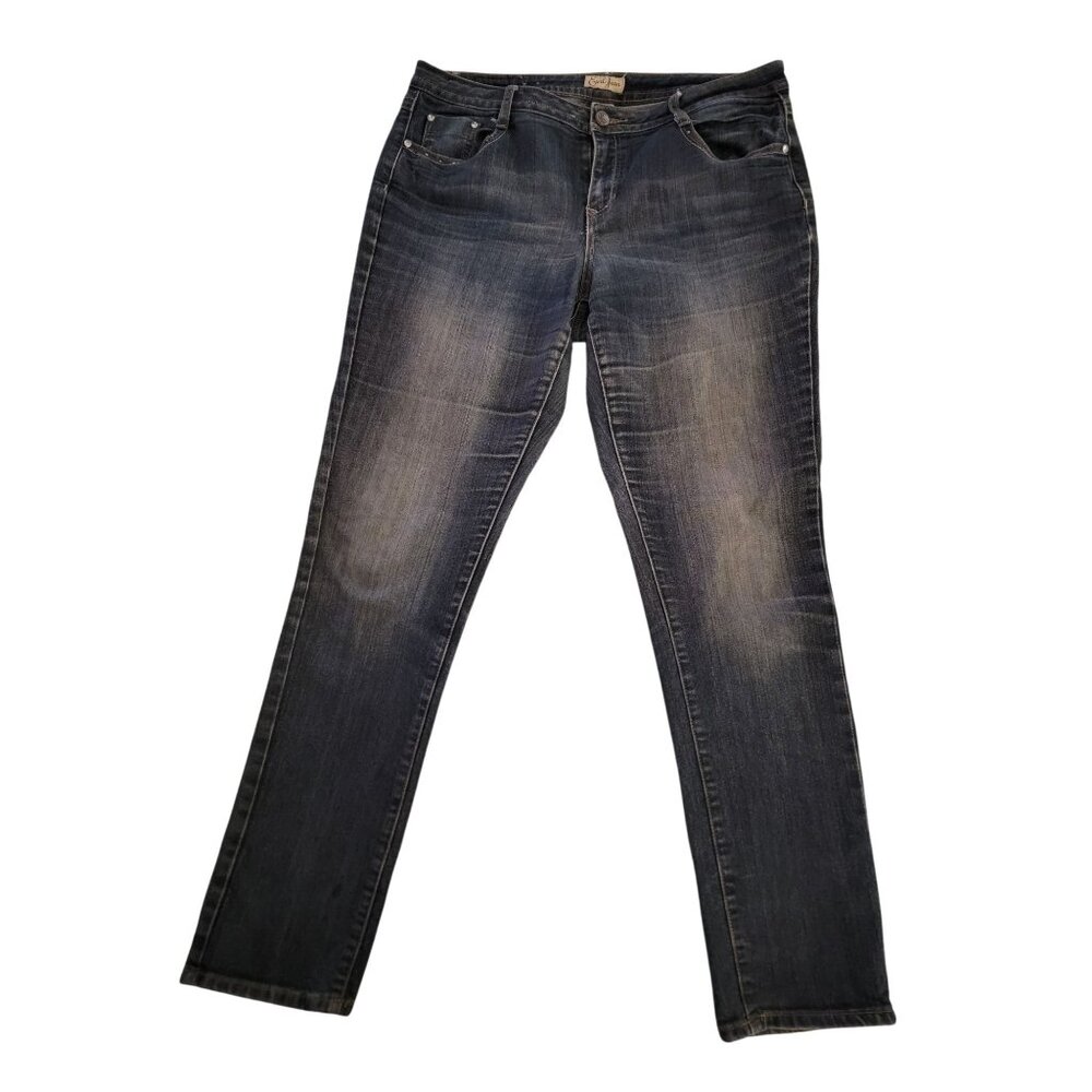 Earl Jean Womens Bootcut Embellished Jeans Size 14 - Picture 2 of 9